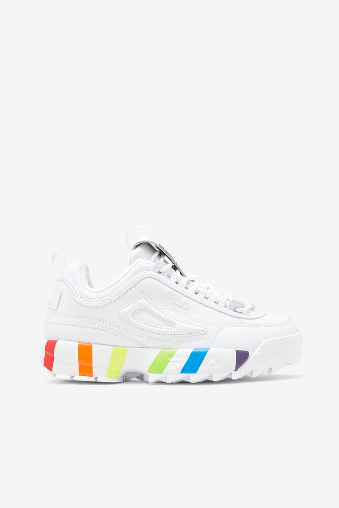 Fila Disruptor 2 Pride White Sneakers Womens - NZ 76409-UJWO